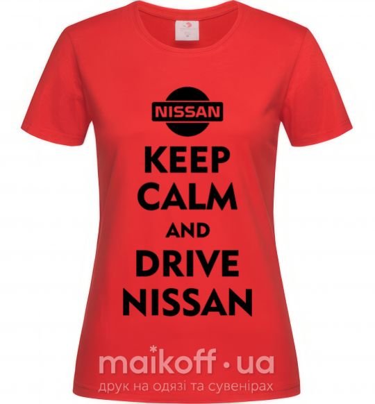 Женская футболка Drive Nissan Красный фото