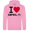 Женская толстовка (худи) I Love Opel Розовый фото