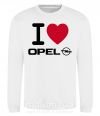 Світшот I Love Opel Білий фото