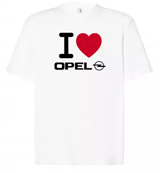 Футболка Оверсайз I Love Opel Білий фото