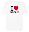 Футболка Оверсайз I Love Opel Білий фото