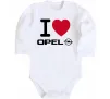 Детский боди I Love Opel Белый фото