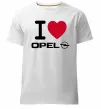 Чоловіча преміум футболка I Love Opel Білий Чоловіча преміум футболка I Love Opel Білий фото