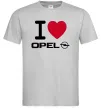 Чоловіча футболка I Love Opel Сірий фото