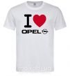 Чоловіча футболка I Love Opel Білий фото