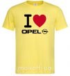 Чоловіча футболка I Love Opel Лимонний фото