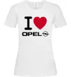 Жіноча футболка I Love Opel Білий Жіноча футболка I Love Opel Білий фото