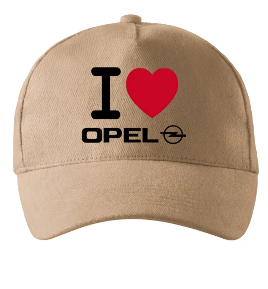 Кепка I Love Opel Песочный фото