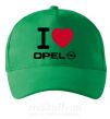 Кепка I Love Opel Зеленый фото