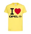 Детская футболка I Love Opel Лимонный фото
