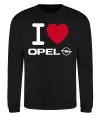 Свитшот I Love Opel Черный фото