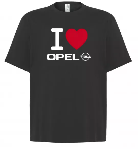 Футболка Оверсайз I Love Opel Чорний фото