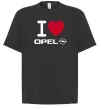 Футболка Оверсайз I Love Opel Чорний фото