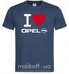 Чоловіча футболка I Love Opel Темно-синій фото