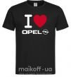 Чоловіча футболка I Love Opel Чорний фото