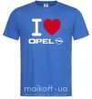 Мужская футболка I Love Opel Ярко-синий фото