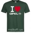 Мужская футболка I Love Opel Темно-зеленый фото