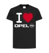 Детская футболка I Love Opel Черный фото