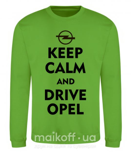 Свитшот Drive Opel Лаймовый фото