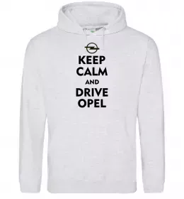 Мужская толстовка (худи) Drive Opel Серый меланж фото