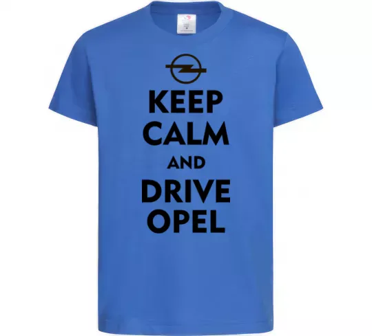 Дитяча футболка Drive Opel Яскраво-синій фото