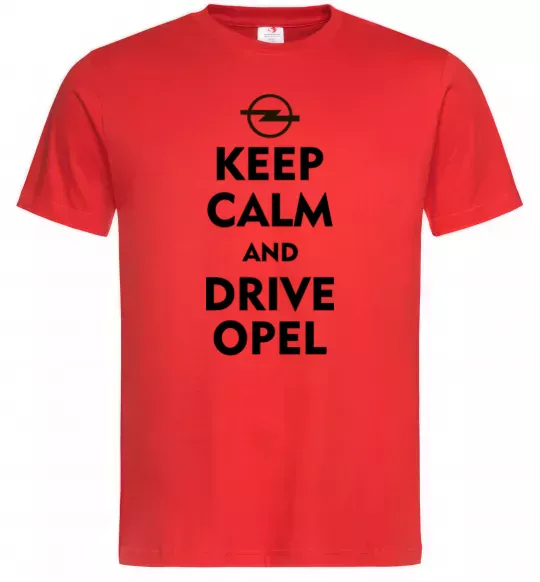 Мужская футболка Drive Opel Красный фото