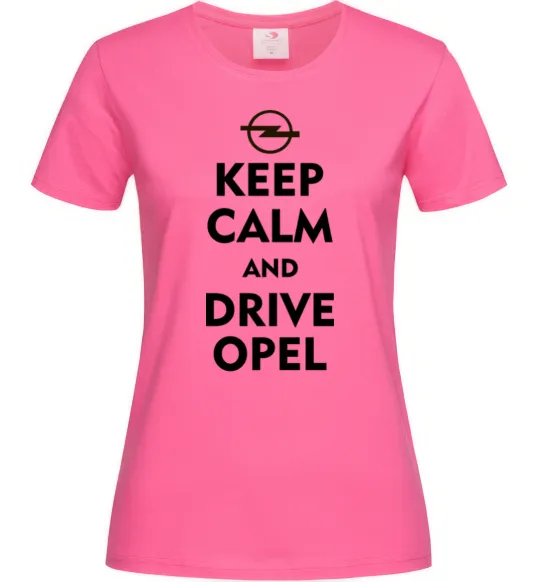 Женская футболка Drive Opel Ярко-розовый фото