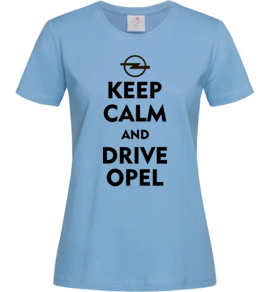 Женская футболка Drive Opel Голубой фото