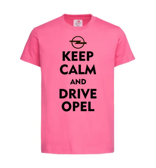 Детская футболка Drive Opel Ярко-розовый фото