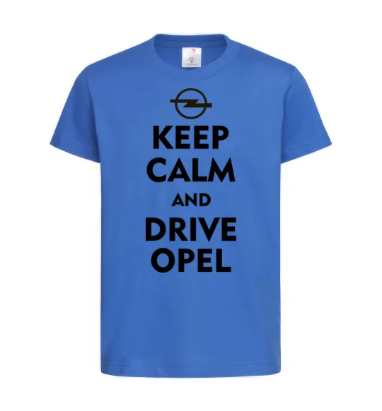 Детская футболка Drive Opel Ярко-синий фото