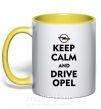 Чашка з кольоровою ручкою Drive Opel Сонячно жовтий фото