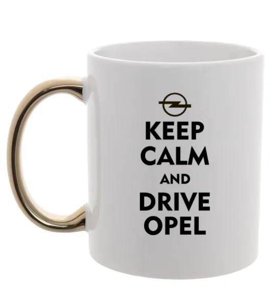 Чашка с цветной ручкой Drive Opel Золото фото