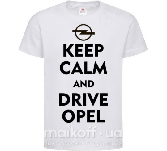 Детская футболка Drive Opel Белый фото