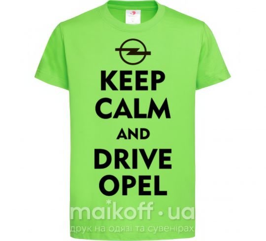 Дитяча футболка Drive Opel Лаймовий фото