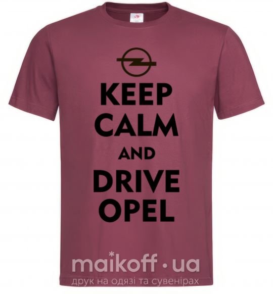 Мужская футболка Drive Opel Бордовый фото