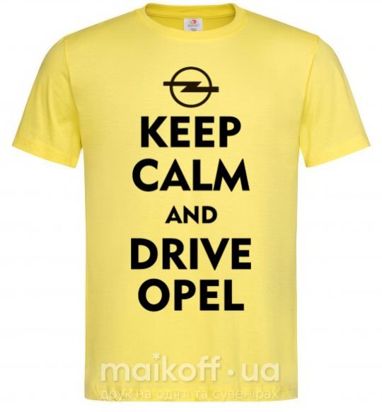 Чоловіча футболка Drive Opel Лимонний фото