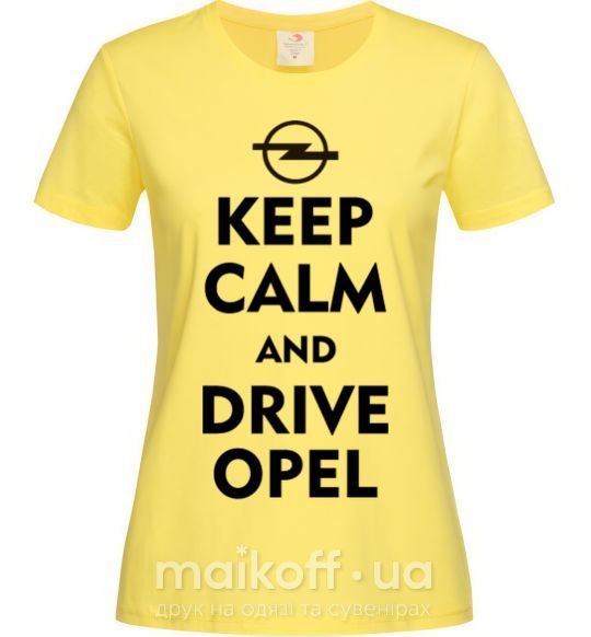 Женская футболка Drive Opel Лимонный фото