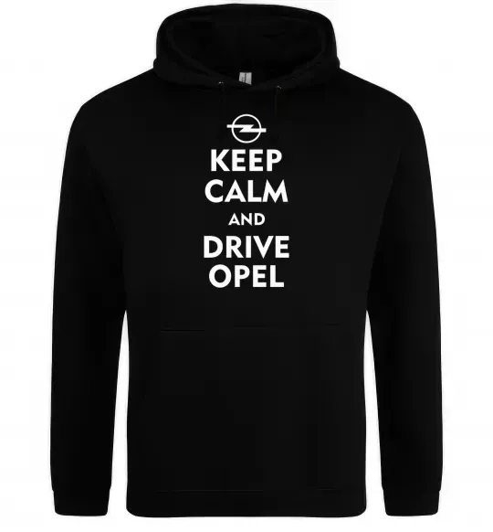 Мужская толстовка (худи) Drive Opel Черный фото