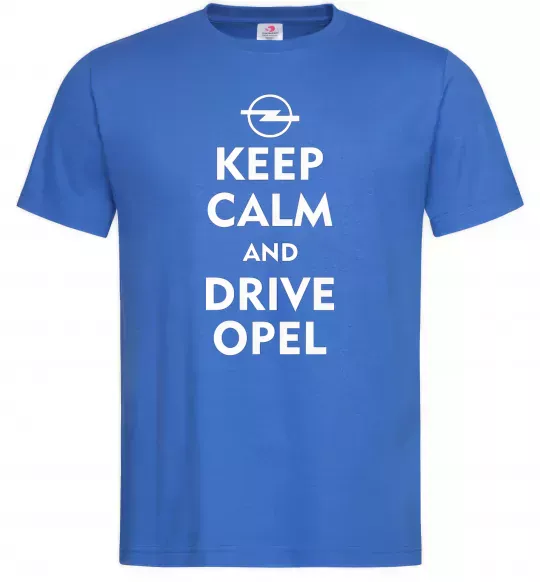 Мужская футболка Drive Opel Ярко-синий фото