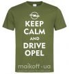 Чоловіча футболка Drive Opel Оливковий фото