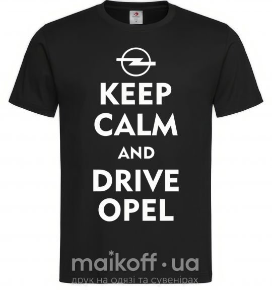 Чоловіча футболка Drive Opel Чорний фото