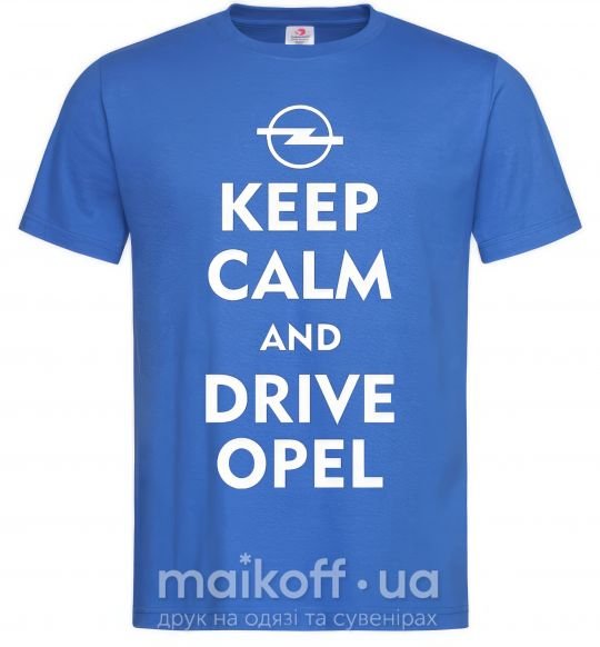 Мужская футболка Drive Opel Ярко-синий фото