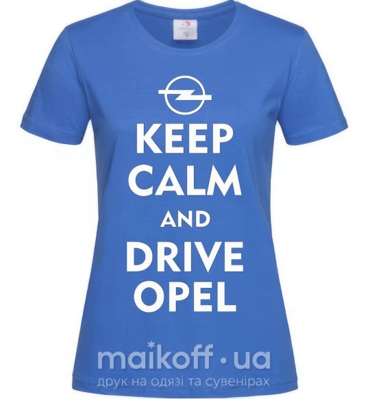 Жіноча футболка Drive Opel Яскраво-синій фото