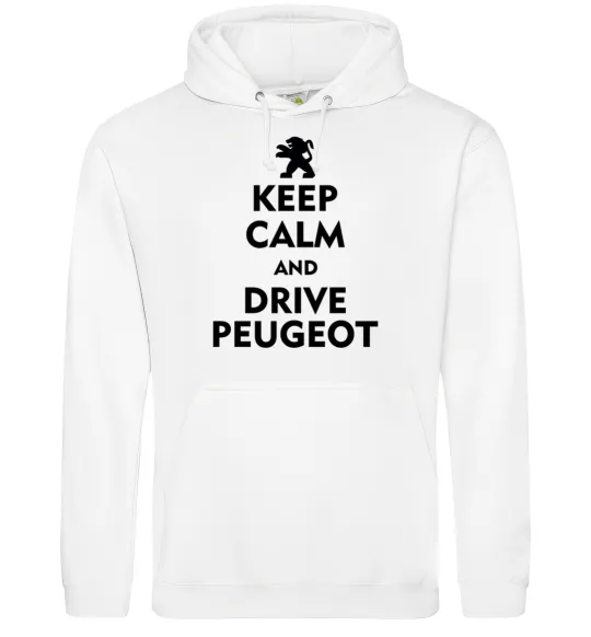 Чоловіча толстовка (худі) Drive Peugeot Білий фото