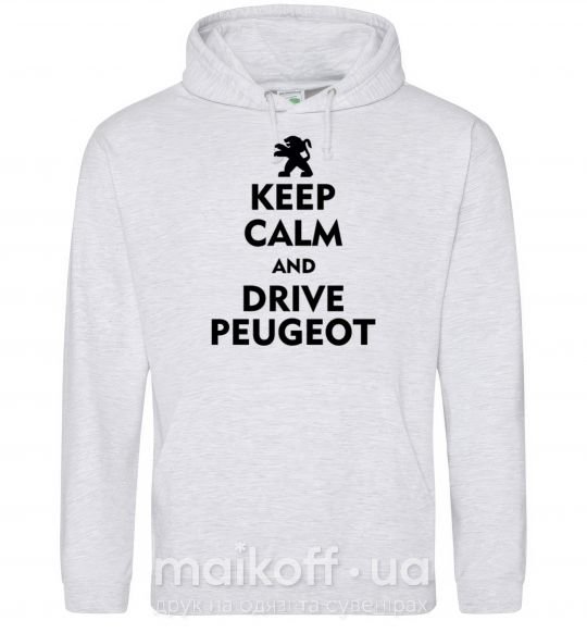 Чоловіча толстовка (худі) Drive Peugeot Сірий меланж фото