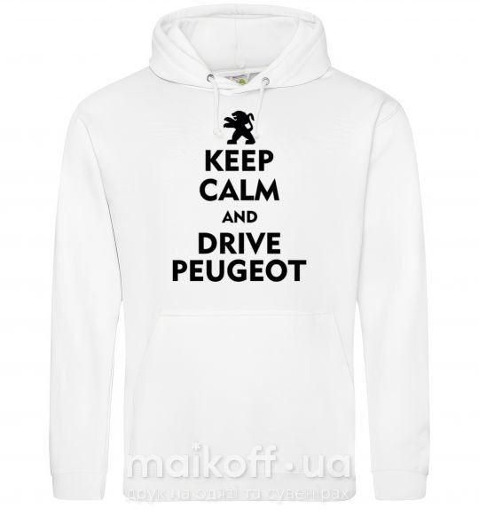 Женская толстовка (худи) Drive Peugeot Белый фото