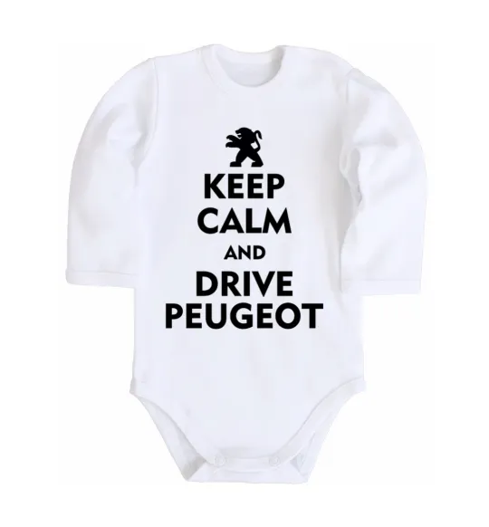 Дитячий бодік Drive Peugeot Білий фото