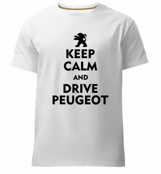 Мужская премиум футболка Drive Peugeot Белый фото
