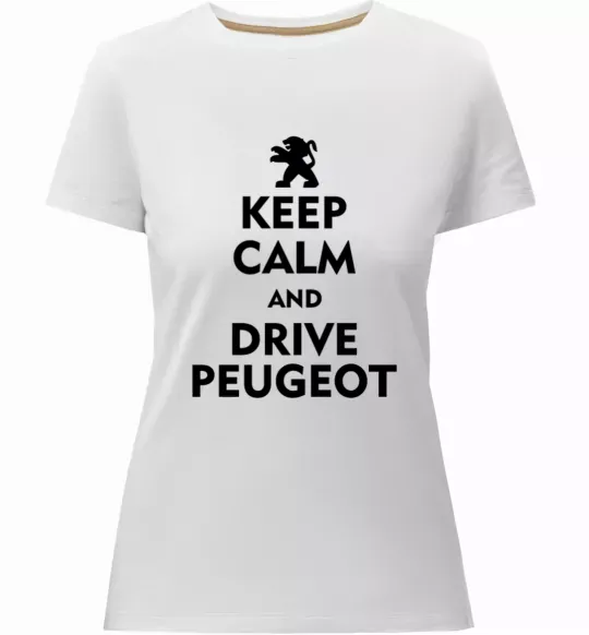 Женская премиум футболка Drive Peugeot Белый фото