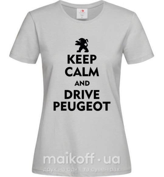 Жіноча футболка Drive Peugeot Сірий фото